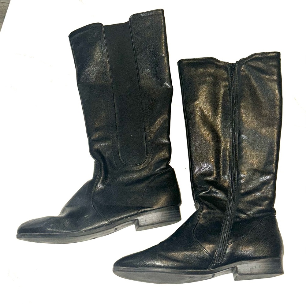 Old Navy Faux Leather, Low Heeled Knee High Boots